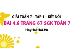 Giải bài 4.6 trang 67 Toán 7 Tập 1 SGK Kết nối tri thức